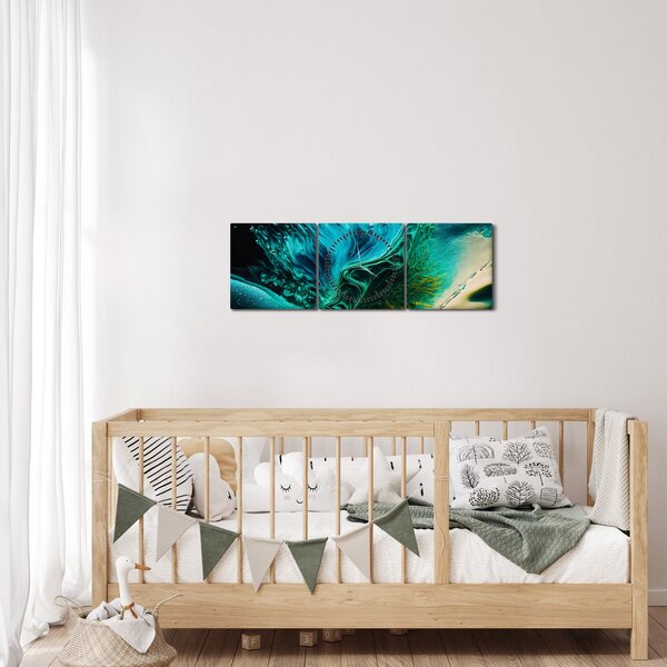 Kép - Absztrakt háttér (órával) (90x30 cm)