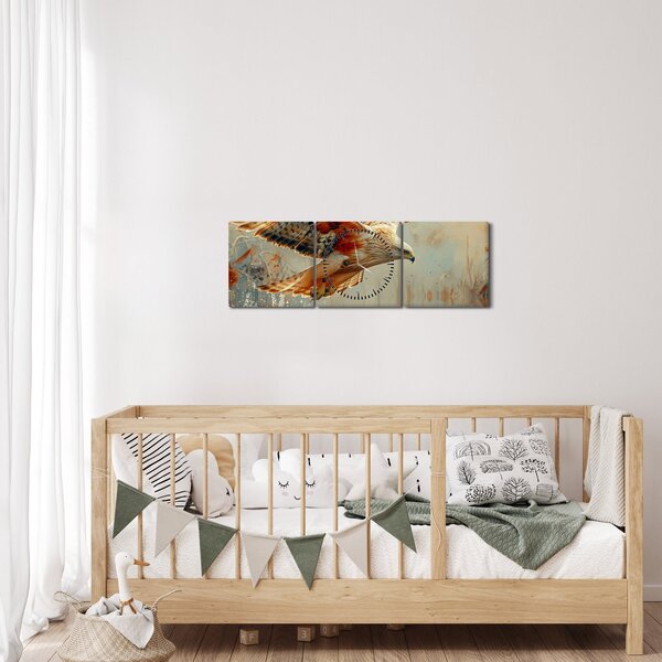 Kép - Ragadozó madár (órával) (90x30 cm)