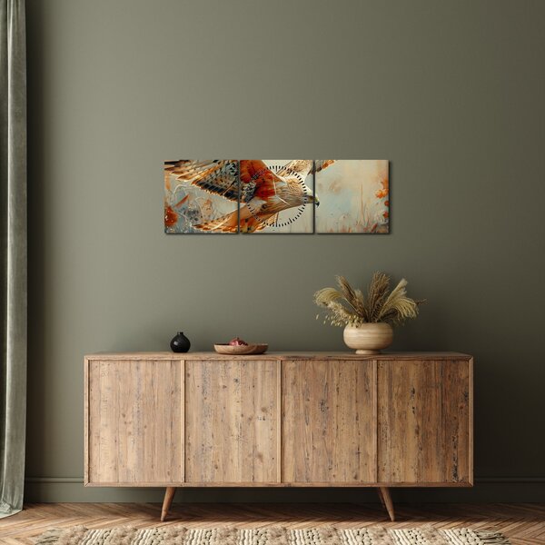 Kép - Ragadozó madár (órával) (90x30 cm)