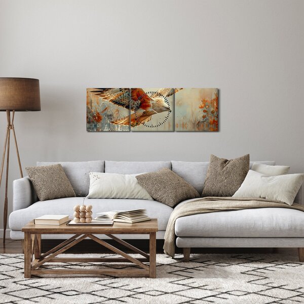 Kép - Ragadozó madár (órával) (90x30 cm)