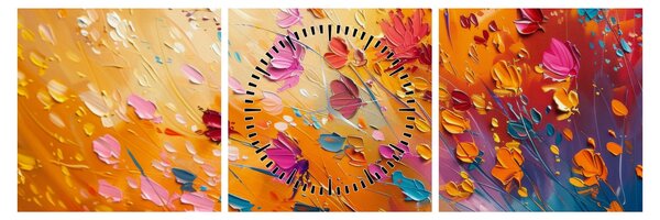 Kép - Színes virágok festése (órával) (90x30 cm)