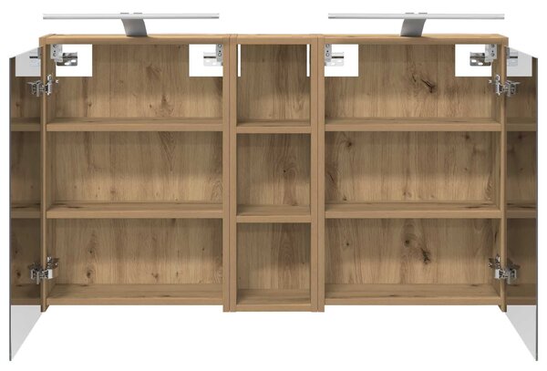 VidaXL Fürdőszobai Szekrény Szett 3 db 106 x 16 x 62,5 cm Szerelt fa