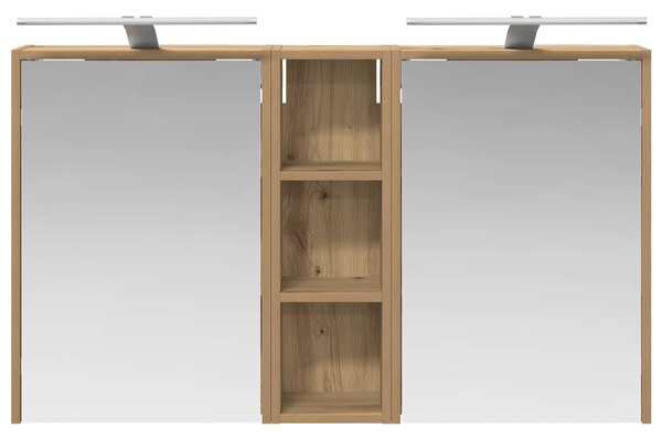 VidaXL Fürdőszobai Szekrény Szett 3 db 106 x 16 x 62,5 cm Szerelt fa