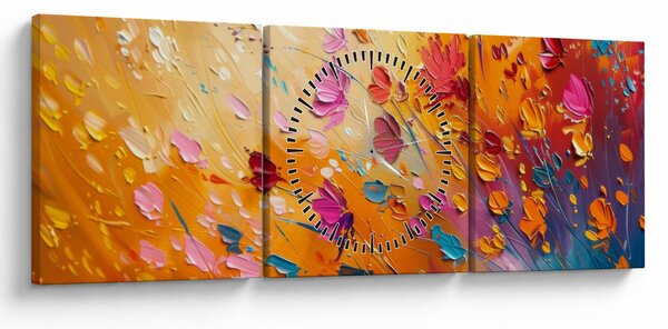 Kép - Színes virágok festése (órával) (90x30 cm)