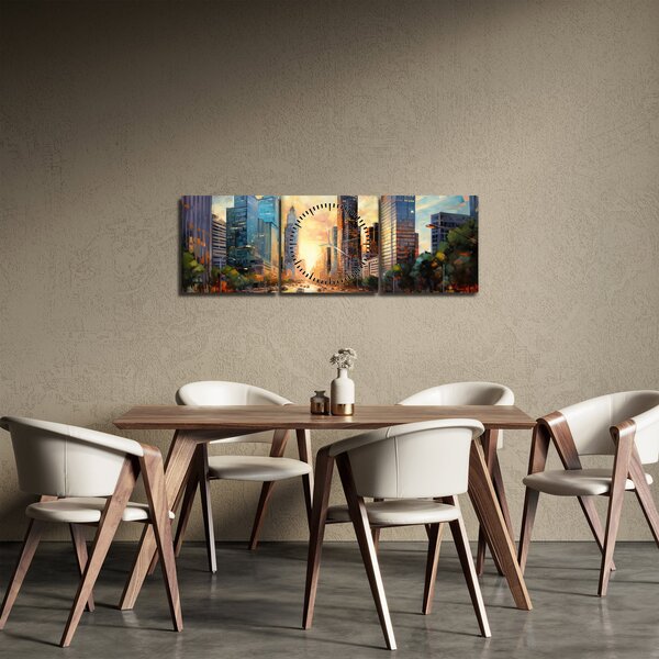 Kép - A város festése (órával) (90x30 cm)