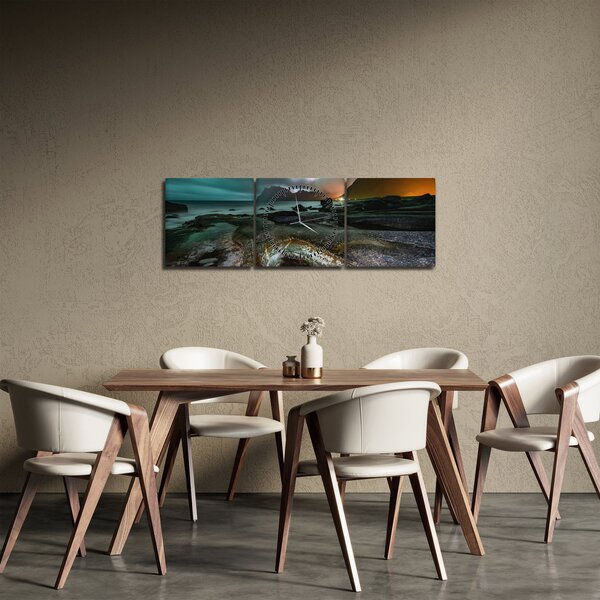 Kép - Éjszakai jelenet (órával) (90x30 cm)