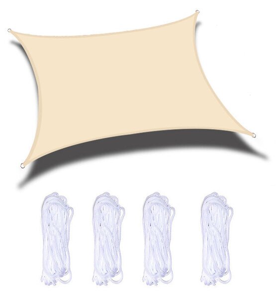 Pepita vízálló szögletes Napvitorla 3,6x3,6m 160g/m2 - bézs