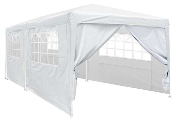 Pepita kerti XL Pavilon party sátor 6 levehető oldalfallal 3x6m - fehér