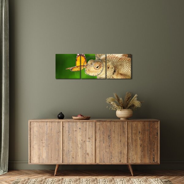Kép - Gyík (órával) (90x30 cm)