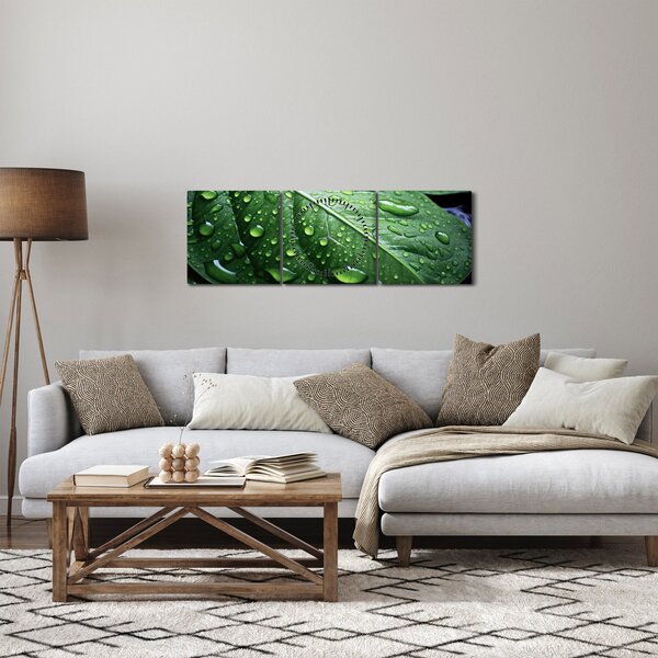 Kép - Részlet levél eső után (órával) (90x30 cm)