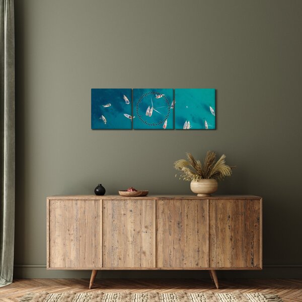 Kép - Vitorlások (órával) (90x30 cm)