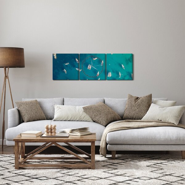 Kép - Vitorlások (órával) (90x30 cm)