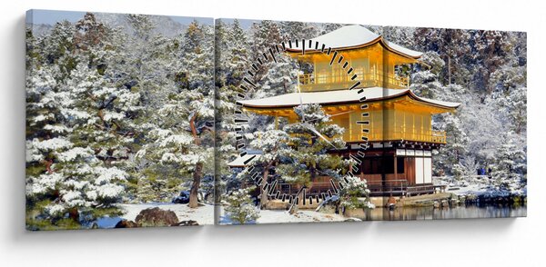 Kép - Kinkakuji, Japán (órával) (90x30 cm)
