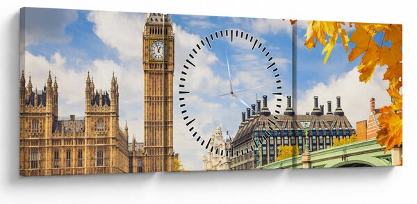 Kép - Big Ben, London (órával) (90x30 cm)