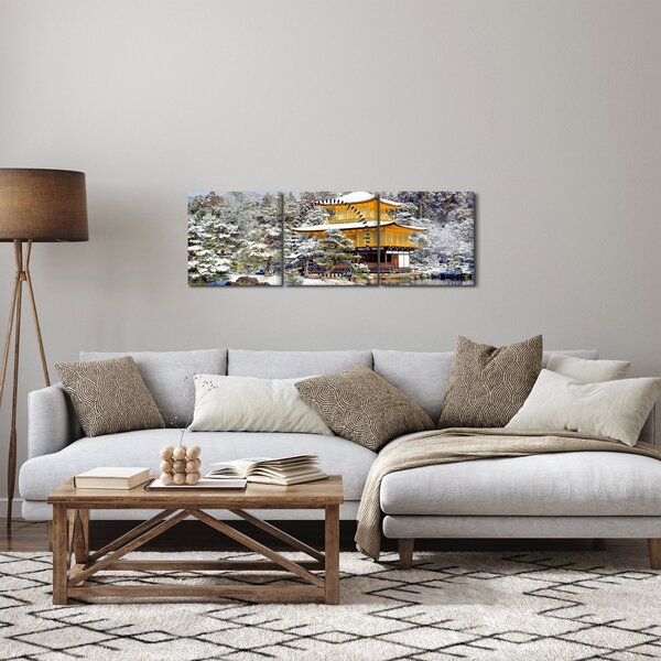 Kép - Kinkakuji, Japán (órával) (90x30 cm)
