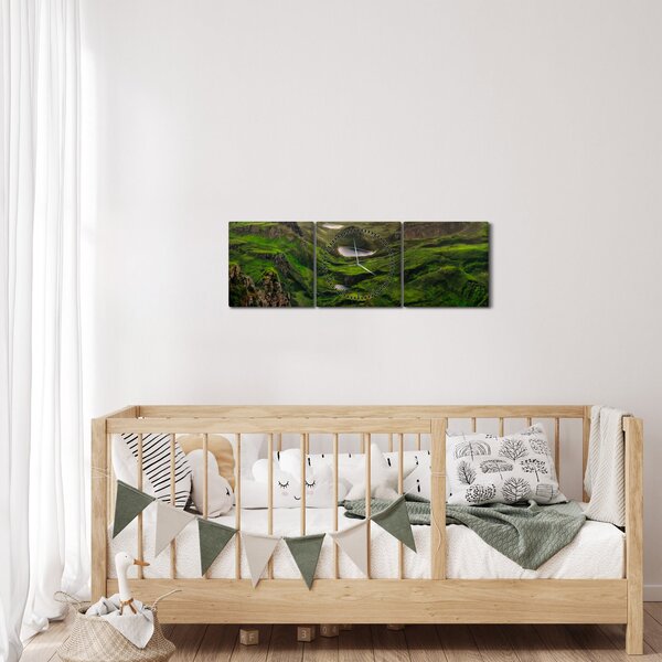 Kép - Quiraing, Skócia (órával) (90x30 cm)