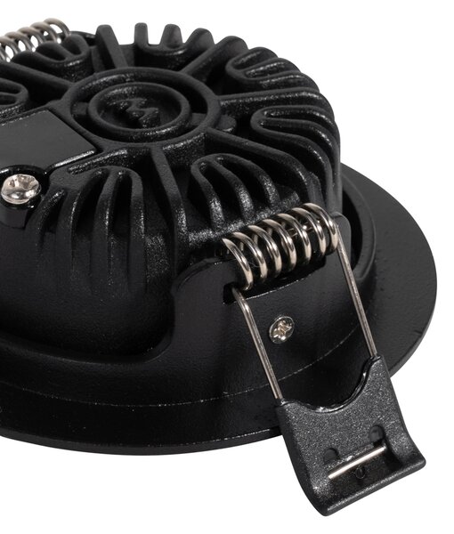 6 darabos süllyesztett spotlámpa készlet fekete dönthető 8,2 cm LED-del Dim to Warm IP54 Ultra Slim - Pupil