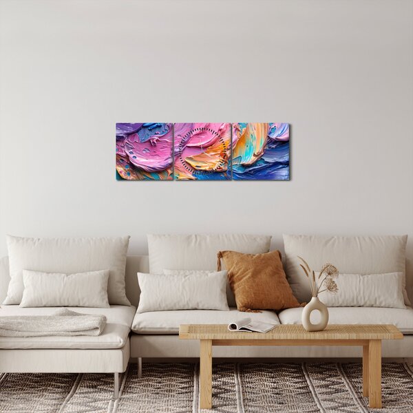 Kép - Olajfestmény (órával) (90x30 cm)