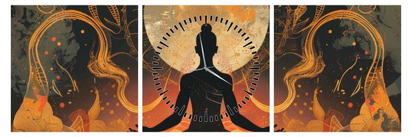 Kép - Meditáció (órával) (90x30 cm)