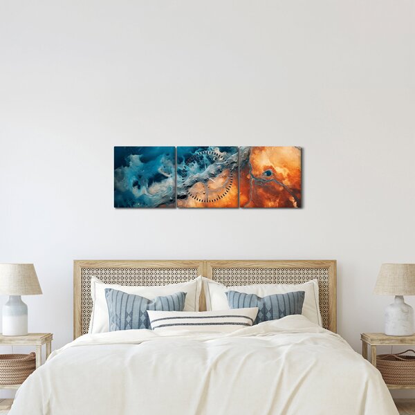 Kép - Víz és tűz (órával) (90x30 cm)