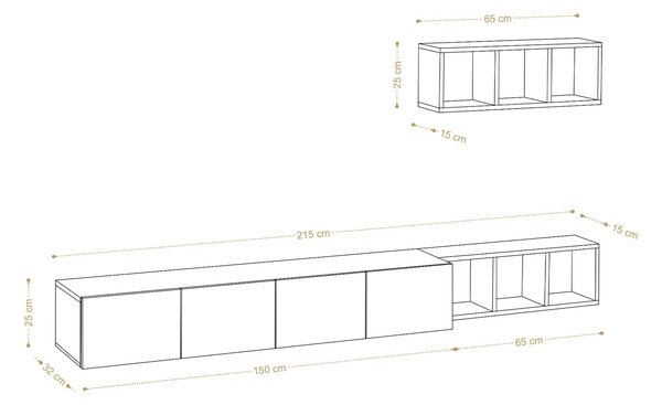 Hanah Home TV Unit White Oak Pıa