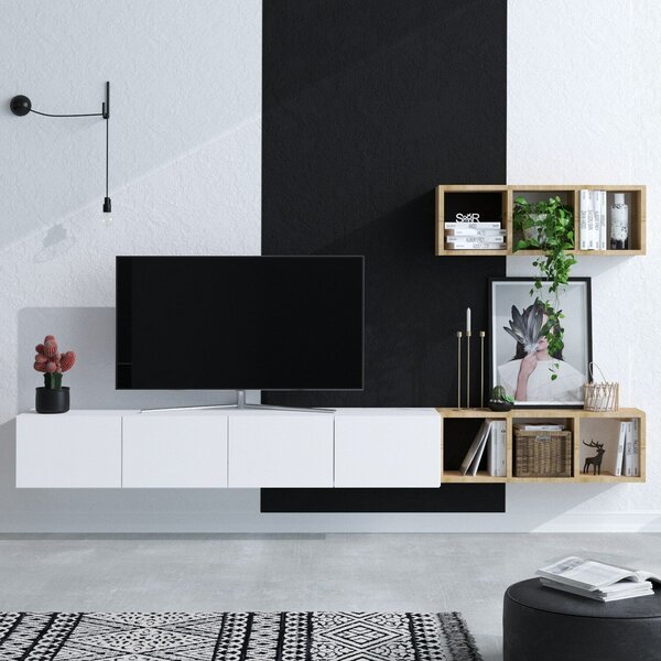 Hanah Home TV Unit White Oak Pıa