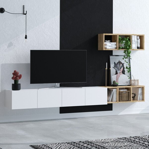 Hanah Home TV Unit White Oak Pıa