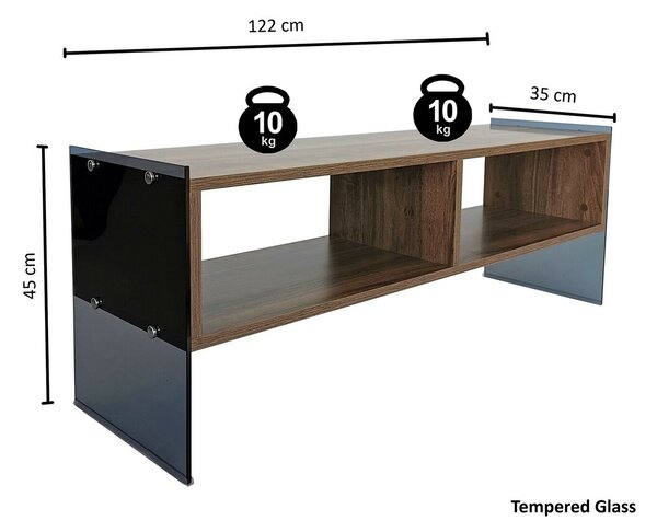 Hanah Home TV állvány, Dió Fume TV405