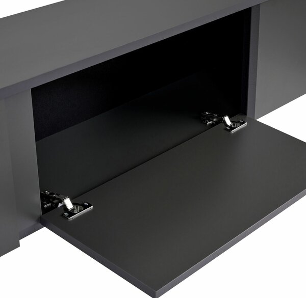 Hanah Home TV Stand Anthracite Black Onera - Anthracite, Black