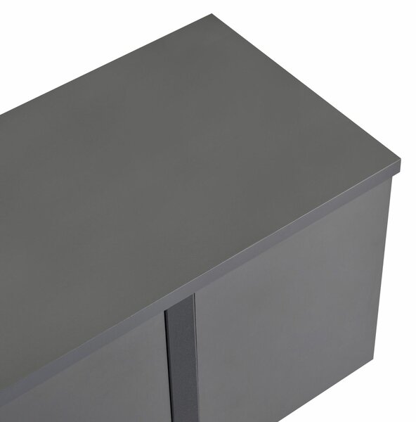 Hanah Home TV Stand Anthracite Black Onera - Anthracite, Black