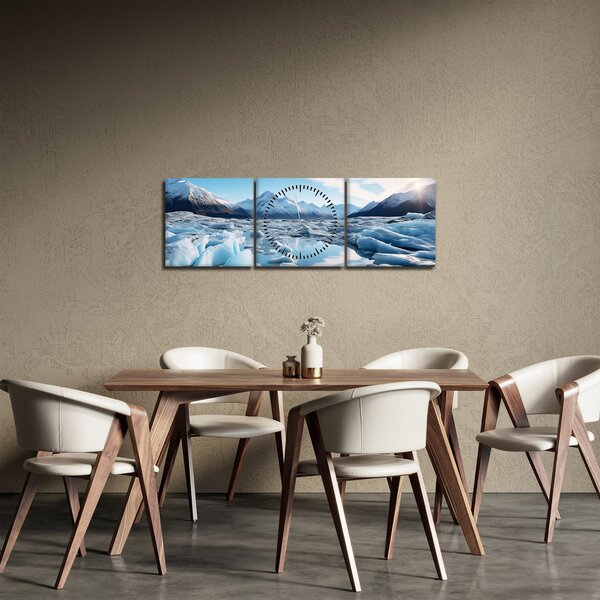 Kép - Gleccser képződmények (órával) (90x30 cm)