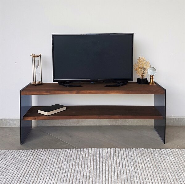 Hanah Home TV Stand Walnut TV100