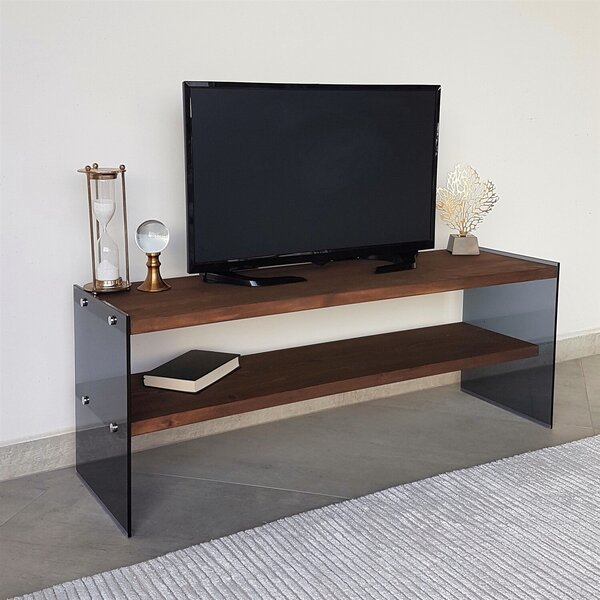 Hanah Home TV Stand Walnut TV100
