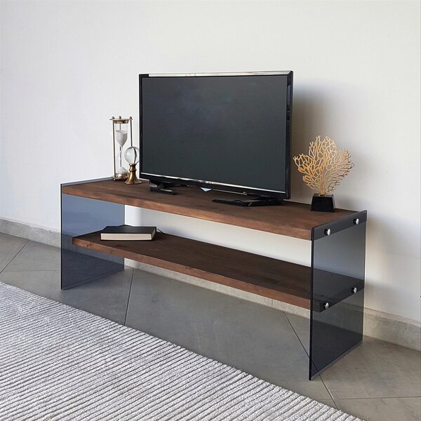 Hanah Home TV Stand Walnut TV100