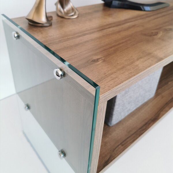 Hanah Home TV Stand Walnut TV404