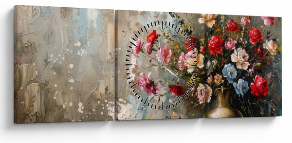 Kép - Virágváza (órával) (90x30 cm)