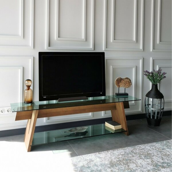 Hanah Home TV állvány, dió zöld TV202