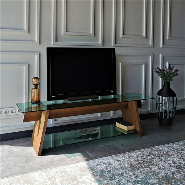 Hanah Home TV állvány, dió zöld TV202