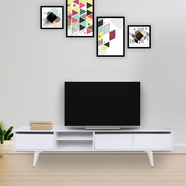 Hanah Home TV Stand White Graz