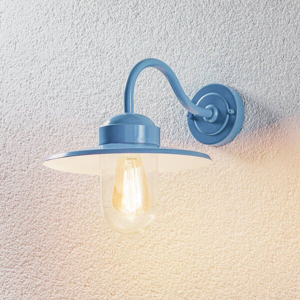 K.S. Verlichting Blue Dolce kültéri fali lámpa, Kék, Alumínium