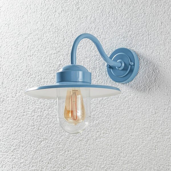 K.S. Verlichting Blue Dolce kültéri fali lámpa, Kék, Alumínium