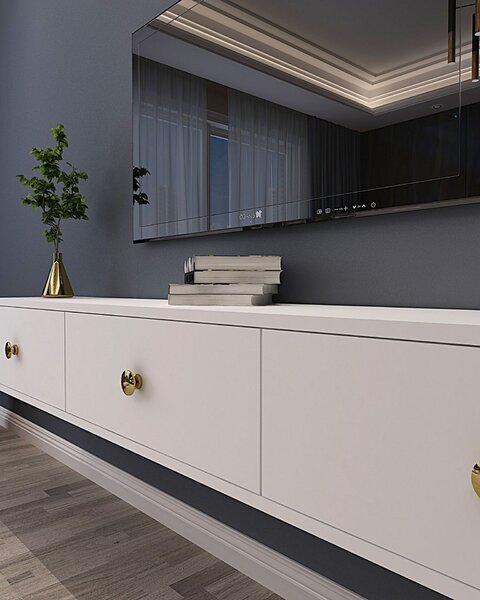 Hanah Home TV Stand White Zuzu 180 - White