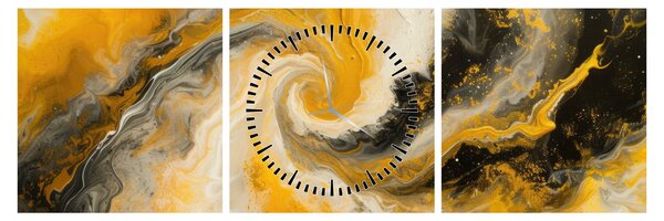 Kép - Spirális absztrakció (órával) (90x30 cm)