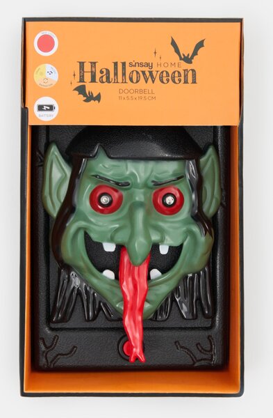 Sinsay - Halloween LED dekoráció - ajtócsengő goblin mintával - zöld