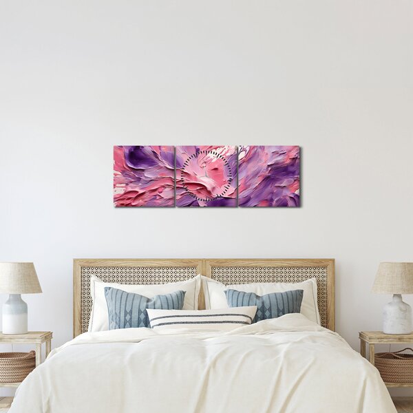 Kép - Romantikus absztrakció (órával) (90x30 cm)