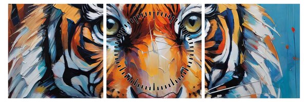 Kép - Tigris látképe, festmény (órával) (90x30 cm)