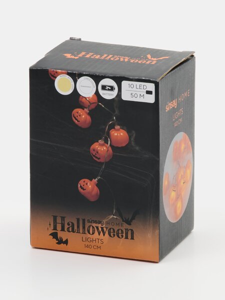 Sinsay - Halloween LED fényfüzér tök mintával - narancs
