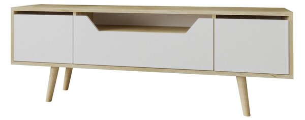 Hanah Home TV Stand Sapphire Oak White Roma 150 - Sapphire Oak, White