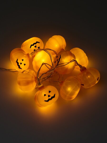 Sinsay - Halloween LED fényfüzér tök mintával - narancs