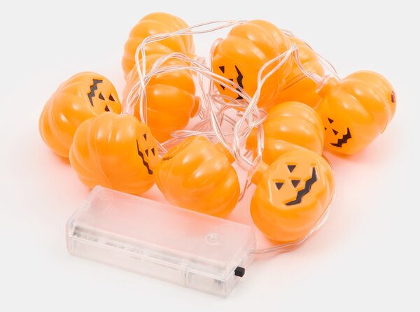 Sinsay - Halloween LED fényfüzér tök mintával - narancs